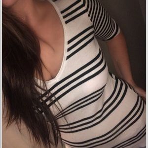 ⚡️Express sweater shirt half sleeves striped ⚡️